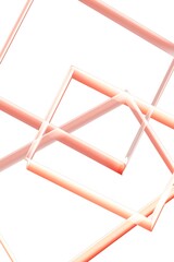 Geometric abstract design with intersecting glowing orange lines on white. Great for World Geometry Day. Ideal for use in presentations, websites, or as a minimalistic design backdrop.