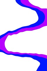 Abstract flowing lines in vivid purple and blue, creating dynamic wave forms. Perfect for World Creativity and Innovation Day. Ideal for use in presentations, websites, or as a minimalistic design