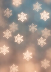 Blurred snowflakes winter background