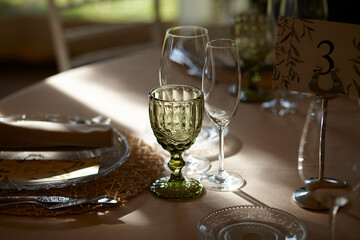 Table setting for a dinner