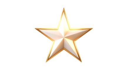 Obraz premium Animated golden star isolated on the white background 