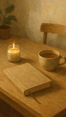 Cozy table with warm ambiance.