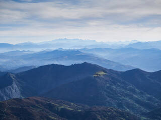 Fototapeta premium Mountain landscape with clouds