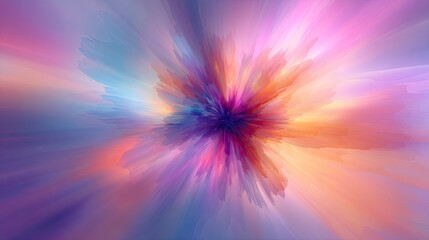 Fototapeta premium Colorful burst of light and energy expanding outward, vibrant and dynamic
