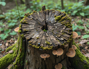 tree stump in a forest