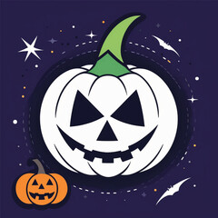halloween background with pumpkin