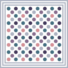 Polka dot scarf pattern. Vector Illustration.