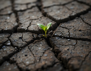 plant growing from soil