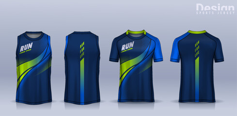 t-shirt sport design template, Soccer jersey mockup for football club, Running singlet,basketball Tank top.	