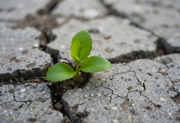 green sprout on the ground