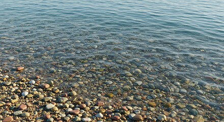 透き通る水面と彩り豊かな小石