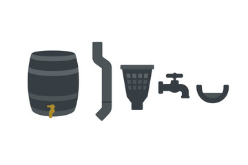 Rain barrel and water collection system components