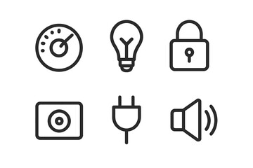 Technology and communication icons set