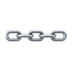 Obraz premium A close-up of shiny metal links in a chain, representing strength and connection, Ideal for topics on security, reliability, and unity in websites, blogs, or marketing materials,