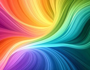 Vibrant, swirling rainbow abstract design