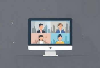 montage of business people