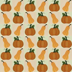 seamless pattern with pumpkins