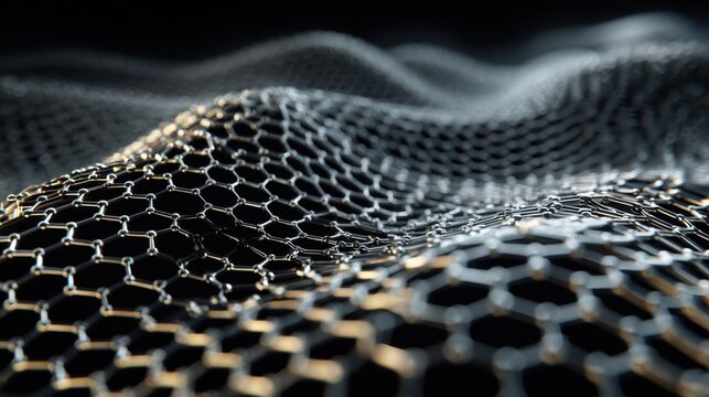graphene sheet wavy surface texture - Powered by Adobe