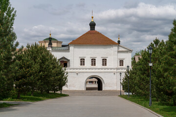 The Nikolsky Gate and the Nikolsky Gate Church on the territory of the Astrakhan Kremlin historical...