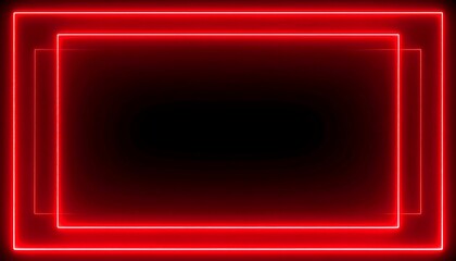 Red Neon Frame with Dark Background. (1)