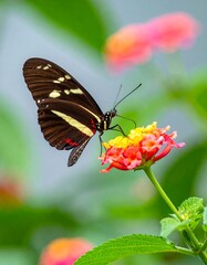 Fototapeta premium butterfly on flower