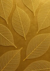 Elegant golden leaf pattern