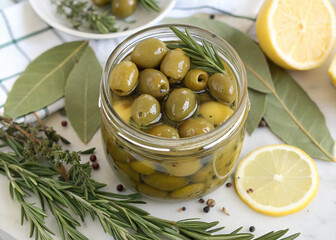 Herb-Infused Portuguese Style Pickled Olives