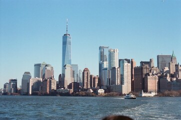 Naklejka premium New York on a blue December day