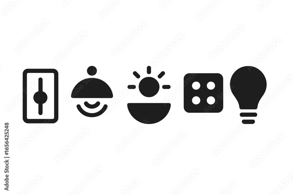 Poster technology and design icons set