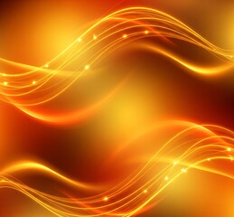 Abstrakter Hintergrund in warmen Farbt&ouml;nen, durchzogen von leuchtenden Orange- und Goldlichtern