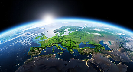 Fototapeta premium earth and sun