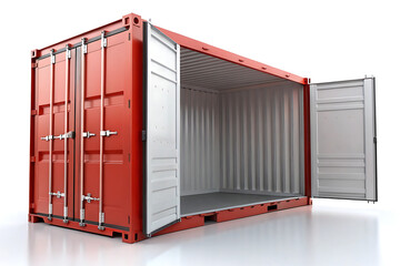 3d rendering of a shipping container