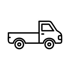 Obraz premium Simple line art style illustration of a pickup truck vehicle