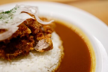 サクサク豚カツのポークカツカレー