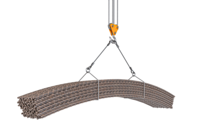 Crane hook lifting 3d rebar transparent backgroun