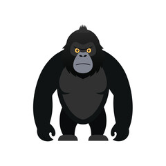 Illustration of a gorilla on a white background in CMYK color model