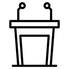 Lectern icon vector illustration, icon for web design etc.
