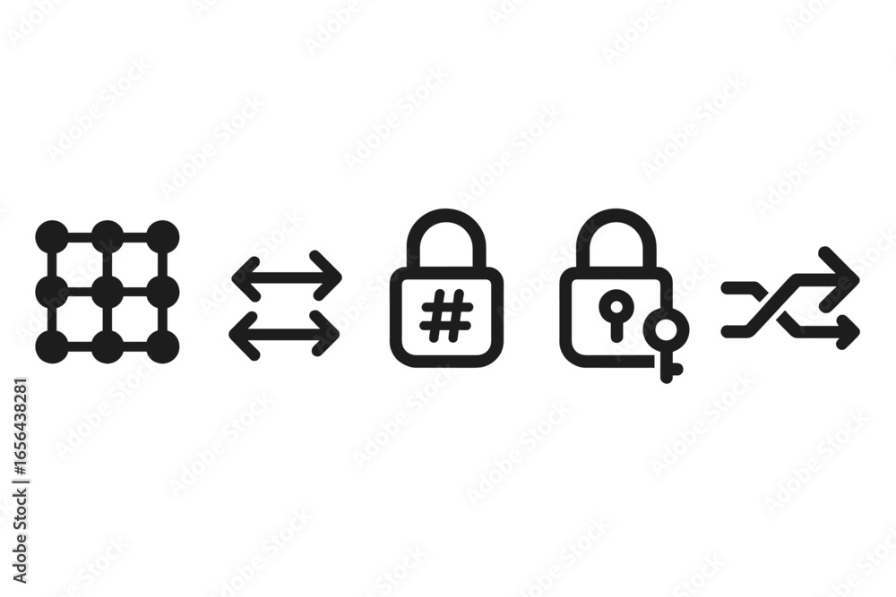 Poster security and data flow icons
