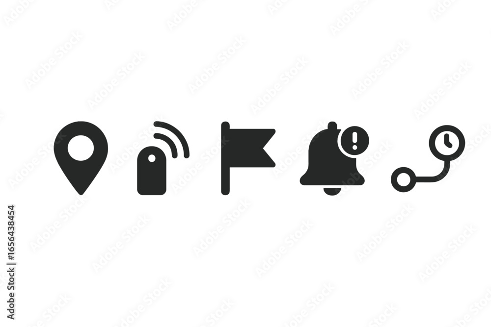 Poster Navigation and notification icons set