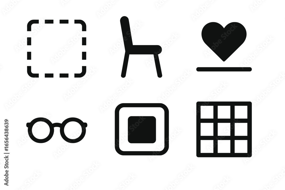 Poster simple ui icons for user interface design