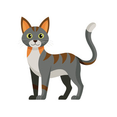 Cute Cat Illustration Playful Kitten Design for Print and Web