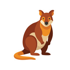 Tree Kangaroo Illustration Cute Marsupial Animal Design