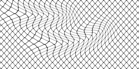 Mesh texture for fishing nets. Seamless black pattern for sportswear or soccer goal, volleyball net, basketball hoop, hockey, athletics. vector illustration