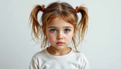 a creative visual of a child with brittle hair and fatigue showing mineral deficiency effects on general health growth and physical development