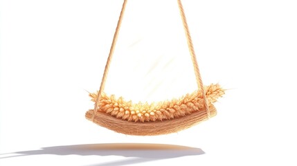 Fototapeta premium Wheat swing, light beige