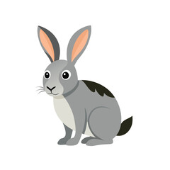 Obraz premium Cute Rabbit Illustration on White Background