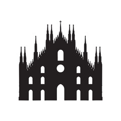 Obraz premium Milan Cathedral Duomo di Milano Silhouette