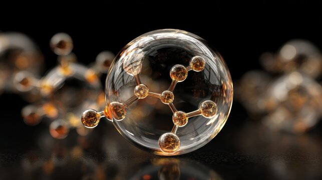 amber molecule sphere science art
