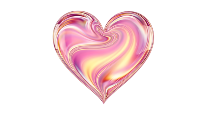 Abstract pink heart isolated on transparent background design - Powered by Adobe