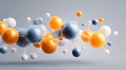 abstract spheres network connection design